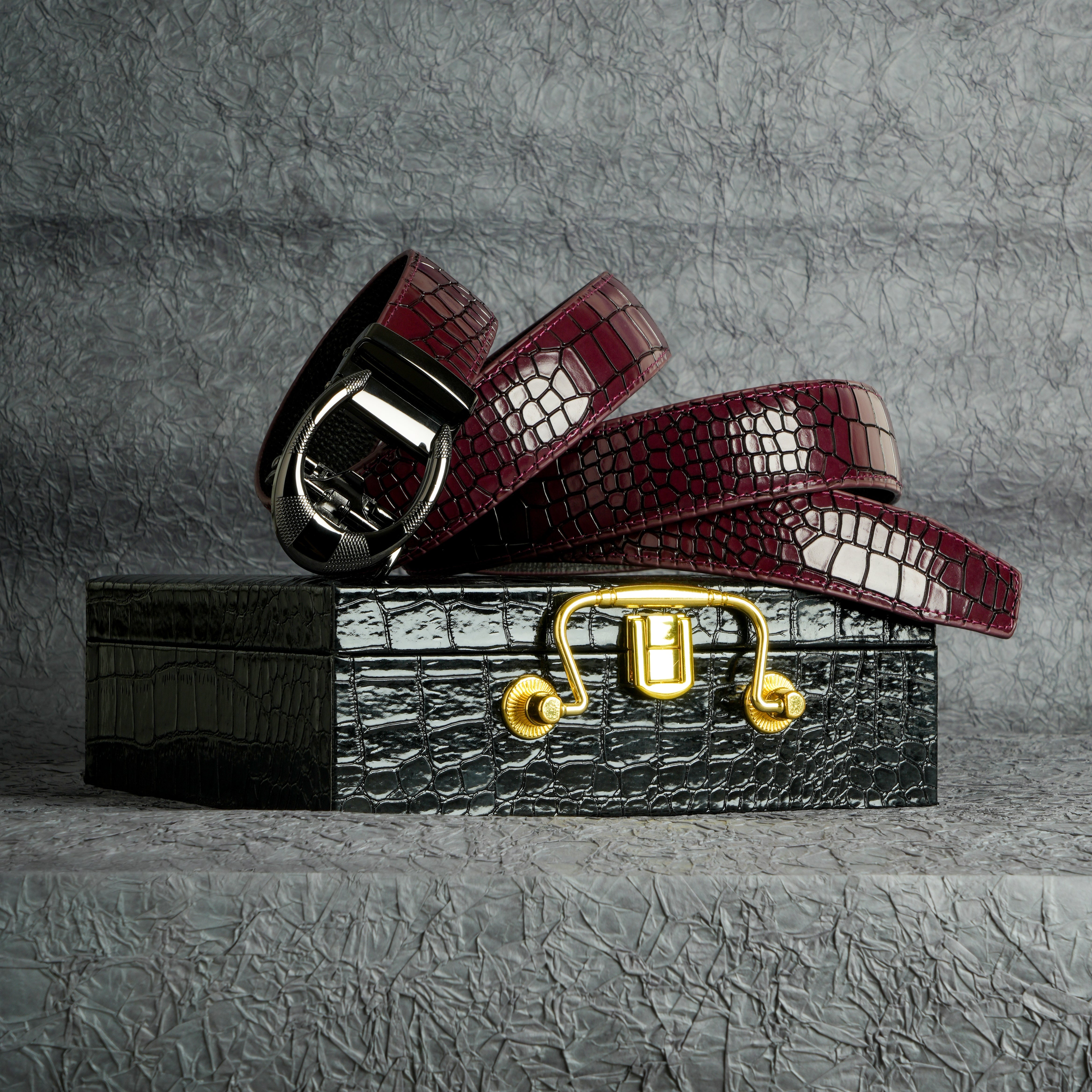 TORTOISE CRACK VEGETABLE TANNED 100% LEATHER BELT WITH CLASSIC BUCKLE